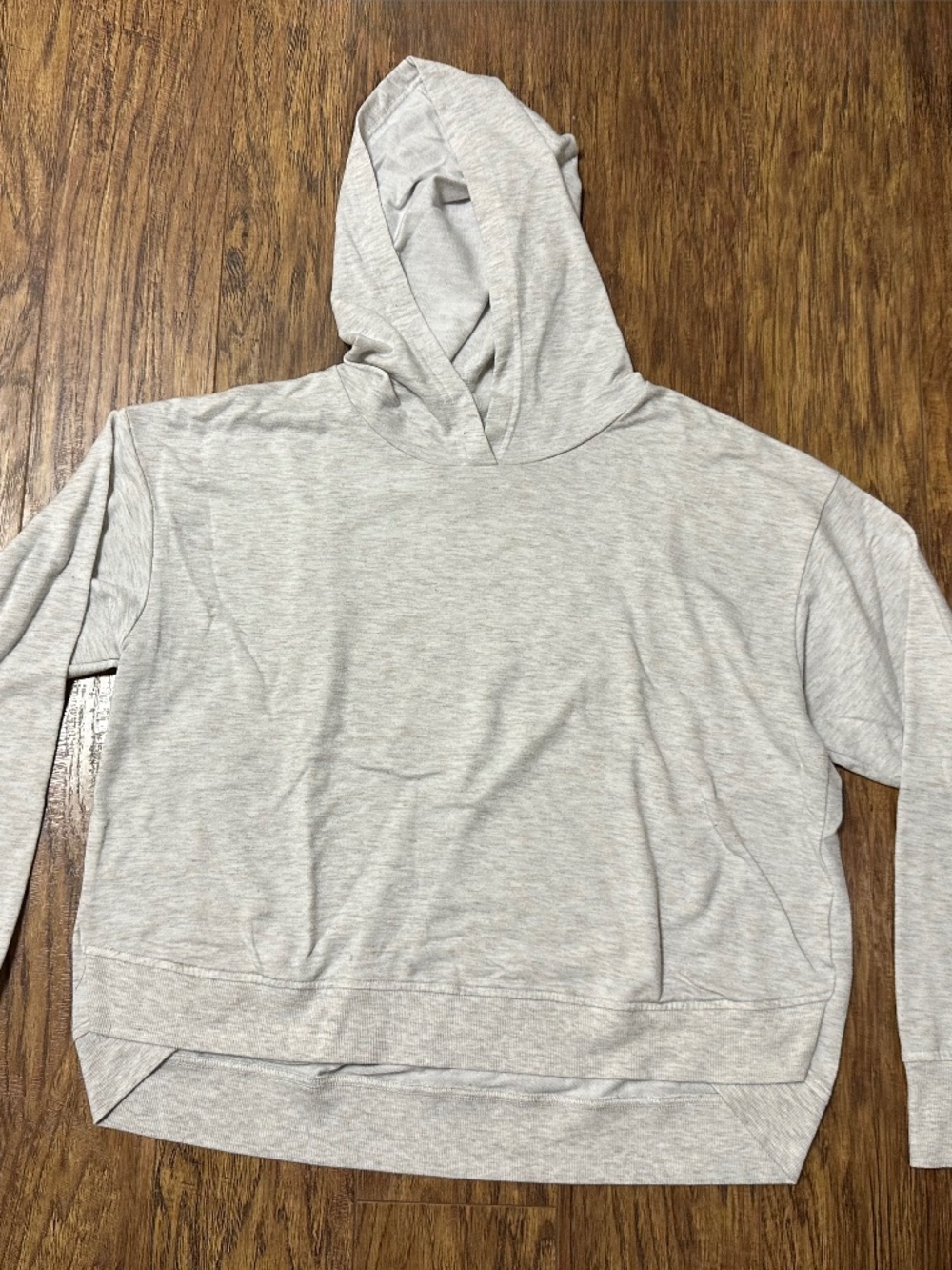 Women's Casual Hoodie Pullover Sweatshirt Light Grey Size XL